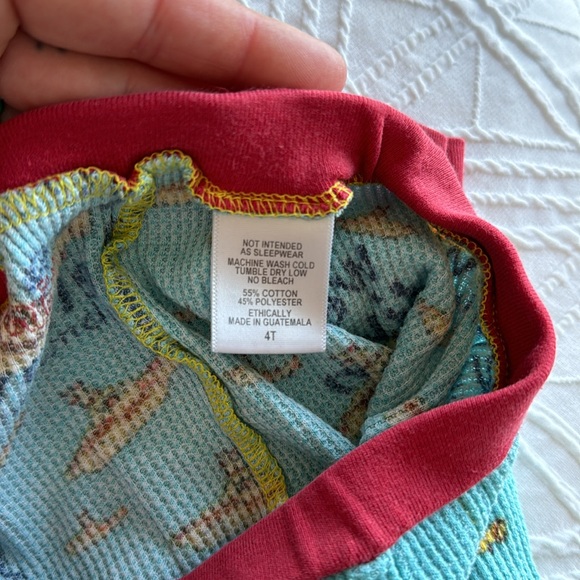 ROWDY SPROUT | Soft Waffle Pajamas Long Johns | Size 4T - Picture 6 of 6